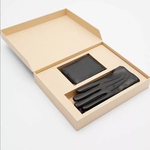 BLOGGER FAV | NWT ZARA LEATHER GLOVES AND WALLET SET SPECIAL EDITION SIZE M